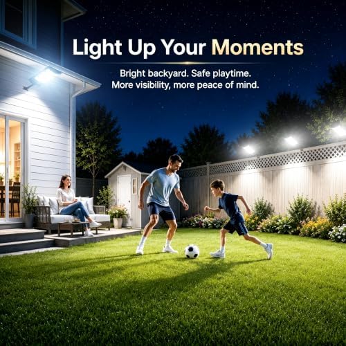 Solar Security Lights Outdoor, 2 Pack with Motion Sensor - Image 2