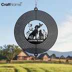 Personalized Dog and Cat Metal Wind Spinner, Garden Spinner Hanging Indoor Outdoor Decor, Perfect House Warming Gifts New Home, Custom Gift for Grandmother, Mom, Wife, Daughter - Image 2