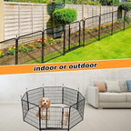 Getlay Animal Barrier Fence, 40 in(H)×27 in(L) 14 Panels Total 31 Ft(L), Garden Fence with Gate, Flower Bed Fencing, Black Metal Decorative Garden Fencing, Fence for Dogs Outside - Image 5