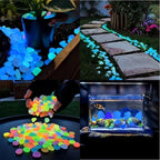 Colorful Glow-in-the-Dark Garden Stones Night Guide Pebbles Rainbow Glow in the Dark Rocks Outdoor Luminous Stones Aquarium Rocks for Garden Path Walkway Yard Fish Tank Decor (Multicolor,600) - Image 5