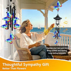 Large Solar Butterfly Wind Chimes, Gifts for Women Mom Grandma Wife Sister Daughter Neighbor, Black Metal Wind Chimes with Wind Catcher, Solar Decor Lights for Outdoor Garden Patio Yard Porch Window - Image 4