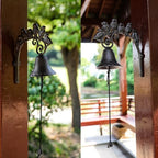 Cast Iron Doorbell, Sign with Birds, Metal Farm Hanging Bell for Outdoor Entryway Gate, Vintage Restaurant Dinner Bell - Image 6