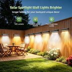 SEZAC Solar Fence Lights 8 Pack, 3 Color 4 Brightness IP65 Waterproof - Image 5