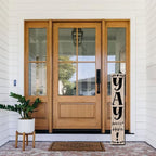 FemiaD 4Pcs Welcome Wooden Porch Sign 8x63inch Yay You're Here Front Door Sign Rustic Standing Large Welcome Porch Signs for Home Front Door Yard Season Party Decor - Image 3