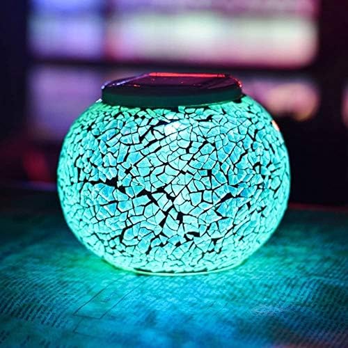 Solar Glass Ball Garden Lights, KEEDA Color Changing LED Rechargeable Mood Night Lamp Outdoor Waterproof Table Lamp Bedroom Party Patio Yard Decor by keeda