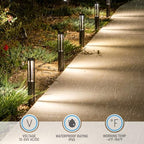 LEONLITE 10-Pack 3W 5CCT LED Low Voltage Path Lights Aluminum Black - Image 4