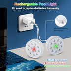Pool Lights for Above Ground Inground Pool, Underwater Rechargeable Submersible LED Lights with Remote, IP68 Waterproof, Pool Light for Hot Tub, Shower, Vase, Fountain, Aquarium, Bath, Party, 4 Pack - Image 5
