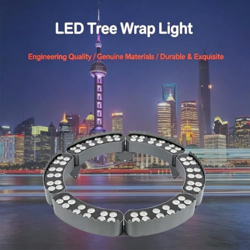 Tree Hugging Lights - Outdoor Ring Tree Light, 24V/220V IP65 Waterproof Landscape Spotlight, Tree Hug Uplights for Garden Pathway Accent, Circular Wrap Around Lamp(Green,48W(220v)) - Image 3