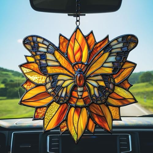 Sunflower Butterfly Acrylic Suncatcher - Image 5