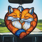 Cute Loving Couple Fox Acrylic Suncatcher - Image 5