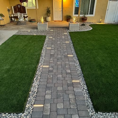 LUMENGY Slim Paver Light 0.5x9 Inch (0.55x8.85), for Driveway, Pathway, Walkway and Paver Borders, 2700K Glare-Free Linear Lighting, IP67 Waterproof, 12V, Drive-Over Rated, 12-Pack - Image 5