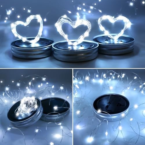 Mason Jar Solar Lights for Outside, 12 Pack 30 LED Fairy Lights(NO Jars) - Image 6
