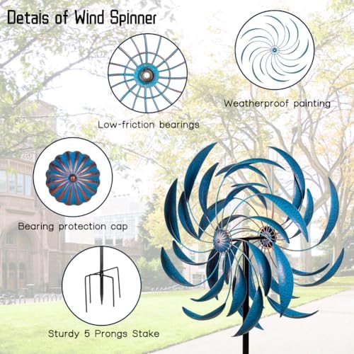 Stargarden Wind Spinners Outdoor -Metal Large Kinetic Wind Spinners - Image 2