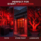 T-SUN Spot Lights Outdoor, Red Landscape Spotlights for Patio Party 4 Pack - Image 4
