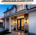 16" Large Motion Sensor Outdoor Wall Lights for House 2-Pack, Black - Image 3