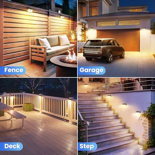 [10 Packs] Solar Motion Sensor Outdoor Lights, Super Bright Solar Lights Outdoor Waterproof, 3 Lighting Modes Security Wall Light for Outside Walking Dog Fence Backyard Deck Garden Door Step Garage - Image 2