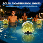 uuffoo 2-Pack Solar Floating Pool Lights Ball Solar Powered LED Flickering that Float Globe Lights Water-Resistant IP66 for Swimming Pool Decor Pond Garden Party - Image 5