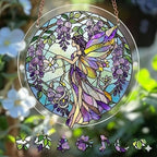 Fairy Tales Puzzle Acrylic Suncatcher Size 14 inches, Window Hanging Ornaments, Stained Glass Effect Garden Decor for Puzzle Lover by GIKZO