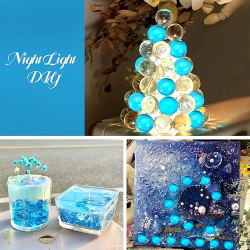 10LB Ocean Blue Flat Glass Marbles for Vase Filler, Mancala Stones - Image 5