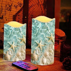 Starfish LED Flameless Candles Battery Operated Pillar Candles with Remote Control (4 Pack Waterproof) - Indoor & Outdoor Decor for Home, Patio, Bookshelf - Image 5