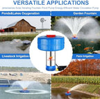Solar Pond Fountain Aerator 0.5HP 24V Stainless Steel DC Floating water Pump with 20ft Cord wire suitable for Lake Fountain/V-Shape Display/Pond Cascade Pump/Pond Jet System - Image 6