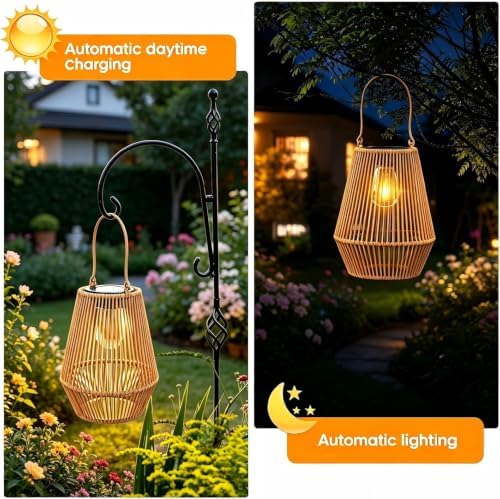 Solar Lanterns Outdoor Waterproof, Solar Lights Outdoor 2 Pack - Image 5