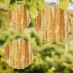 12 Inch Golden Brown Ombre Wind Spinner for Yard and Garden, Modern Abstract Art Oil Painting Hanging Ornaments Outdoor 3D Kinetic Wind Sculpture Spinners Indoor Outdoor Patio Décor Ornaments Gift - Image 3