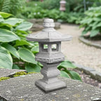 OLOMA Concrete Japanese Pagoda Garden Statue Asian Stone Lantern Sculpture Outdoor Handcrafted Decor Zen Patio Yard Landscape Meditation Accent - Image 6