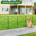 Black Metal Garden Fence 30in(H)X12ft(L) 6 Panels Decorative Garden Fencing - Image 6