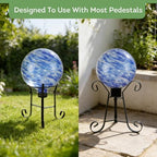 Lily's Home Glass Gazing Ball, A Colorful Addition to Any Garden or Home, Ideal As a Housewarming Gift. 10 Inch (Calming Water) - Image 5
