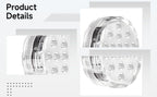 4 Pcs LED Submersible Lights with App and Remote Control, RGB Color Changing Waterproof Underwater Pool Lights, 10-LED Bathtub Lights, Wireless Battery Operated Bathroom Lights for Fish Tank, Pond - Image 2