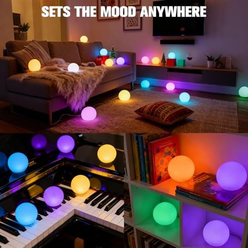 LanPool Floating Pool Light Ball,RGB Color Changing Bath Hot Tub Light 6pcs - Image 4