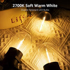 Lepro S14 Outdoor String Lights, 50ft Patio Lights with 15 LED Edison Bulbs - Image 2