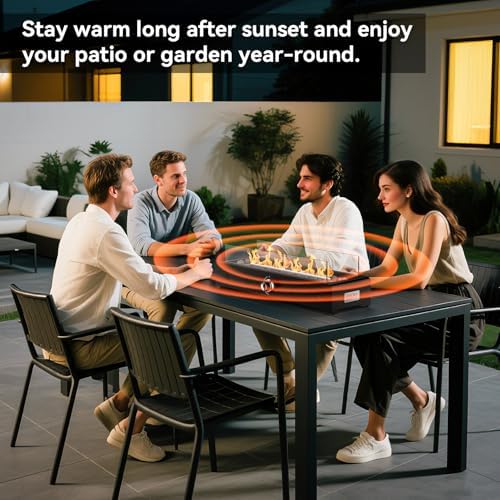 Onlyfire 28'' Outdoor Tabletop Fire Pit Propane Gas Bottom-mounted Firepit - Image 6