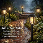 Solar Pathway Lights Outdoor 8 Pack, Warm White Solar Path Lights, Waterproof Energy Efficient Landscape Lights Decorative Auto On/Off, Solar Garden Lights for Yard Walkway Driveway Patio - Image 5