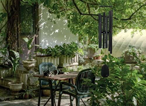 Woodstock Wind Chimes for Outside, Outdoor Decor, Garden and Patio Decor, Front Porch Decor (44") Decorative Wind Chimes Bells of Paradise Wind Chime Large Size Black (BPLK) - Image 2