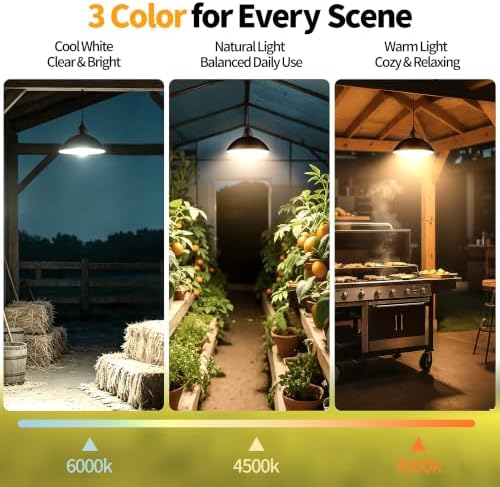 intelamp Solar Pendant Lights, 1 Pack 4000mAh for Chicken Coop & Shed - Image 6