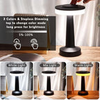 Riakrum 12 Pcs LED Cordless Table Lamp Bulk Rechargeable,Black - Image 4