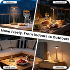 LED Cordless Table Lamp Rechargeable,Battery Powered Outdoor Lights - Image 3