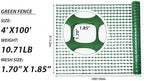 PotatoLife 4'x100' Plastic Mesh Fence for Garden with 100 Zip Ties, Green - Image 3