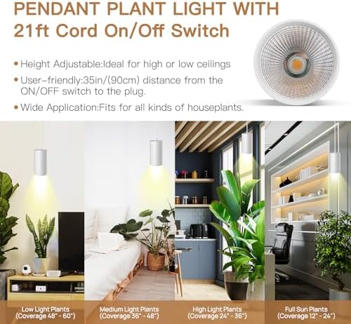 STERREN LED Grow Light, Plug in Plant Lights for Indoor Growing - Image 6