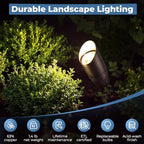 Gardencoin Solid Brass Landscape Lighting, 12V Heavy Duty Low Voltage Landscape Spotlights, LED Spot Lights for Outdoor Uplighting, Classic Bronze Accent Light Fixture with 2700K MR16 Bulb, 1 Pack - Image 2