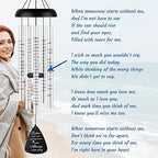 Fabuday 36'' Sympathy Wind Chimes Memorial Gift for Loss of Loved One Black - Image 5