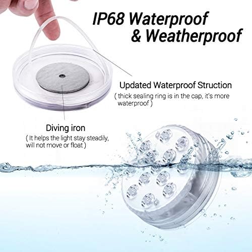 LOFTEK Pool Lights, Submersible LED Lights with Magnets & Suction Cups - Image 4