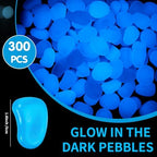 Landical 300 Pcs 1.8" Glow in the Dark Rocks for Outdoor, Dark Blue - Image 2
