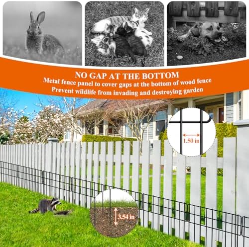 Garden Fence 20.6 FT x 12" H, Decorative Metal Border for Flower Beds - Image 4