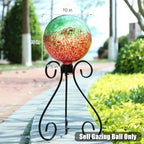 VCUTEKA Gazing Ball, Glass Gazing Balls Garden Globe Outdoor Decor 10" Red - Image 4