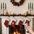GenSwin Christmas Tree Flameless Taper Candles candlesticks Remote Timer - Image 4