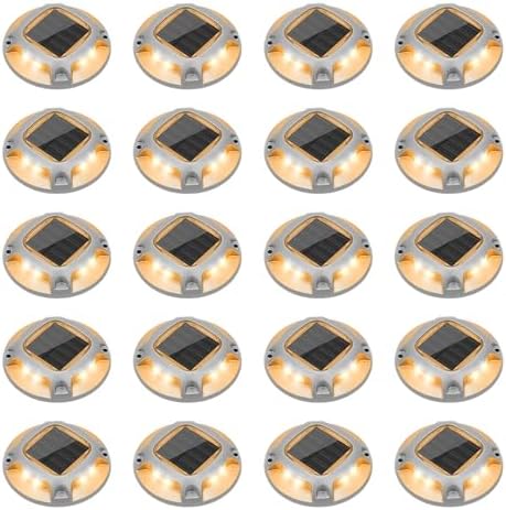 VOLISUN Solar Driveway Marker Lights Dock Marine Led Deck Outdoor 20 Pack by VOLISUN