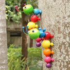 Cruis Cuka Metal Caterpillar Statue Yard Art Garden Decor for Outside Patio Lawn Ornaments Fence Decorations Family,Friends,Garden Lovers - Set of 2(Colorful NEW) - Image 3